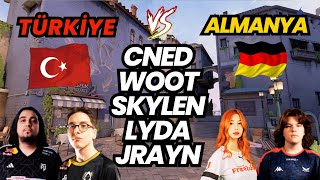 TÜRKİYE VS ALMANYA GRUP MAÇI  CNED WOOT SKYLEN JRAYN LYDIA TÜRK TAKIMI vs ALMANYA VALORANT [upl. by Attelrahc]