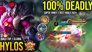 HYLOS BEST BUILD 2024  BUILD TOP GLOBAL HYLOS GAMEPLAY  MOBILE LEGENDS [upl. by Haldas]