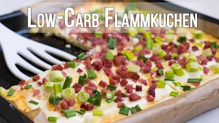 Low Carb Flammkuchen  Rezept  Kochvideo [upl. by Nassir627]