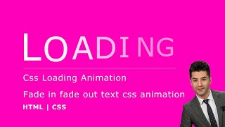 Css Loading Animation  Fade in fade out text css animation [upl. by Sidwel114]