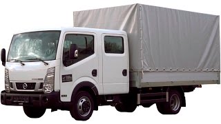 Обзор Nissan Cabstar сдвоенная кабина Борттент фургон 16м3 7 европаллет [upl. by Rycca]