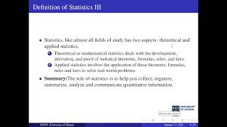 STAT 111 Lecture 1 [upl. by Frick6]