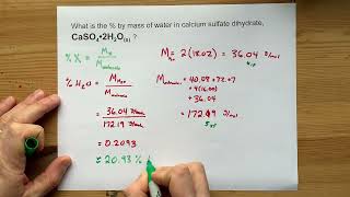 Find the Percent by Mass of Water in a Hydrate [upl. by Ttej839]