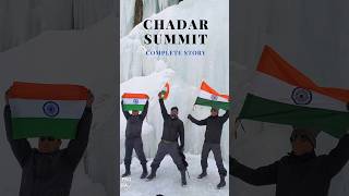 Chadar Summit  Chadar Trek Itinerary  Complete Story chadartrek lehladakh trekking shorts [upl. by Rases]