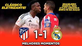 CLÁSSICO DE MADRID PEGOU FOGO  Atlético de Madrid 1x1 Real Madrid  Melhores Momentos 2024 [upl. by Aivata530]