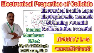 Electrical Properties of Colloids  Properties of Colloids  Physical PharmaceuticsII  BP403T [upl. by Ludlew]