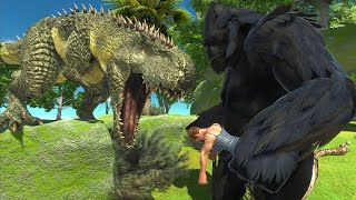 King Kong VS V Rex 2005 fight  Animal Revolt Battle Simulator [upl. by Myke]