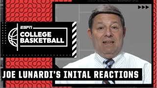 Joe Lunardis initial thoughts on bracket release  Bracketology [upl. by Anaeel]