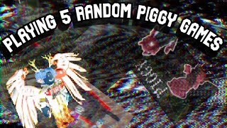 Playing 5 Random Piggy Games [upl. by Nodnnarb]