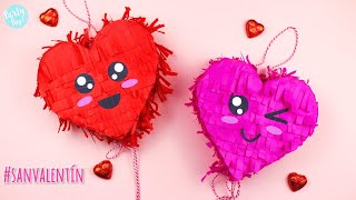 Mini piñatas para regalar en San Valentín  Partypop DIY🎉 [upl. by Ashford]