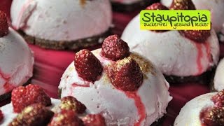 Low Carb Törtchen mit Himbeeren und Nougat  OHNE Backen  Rezept für Törtchen ohne Zucker und Mehl [upl. by Anaidirib]