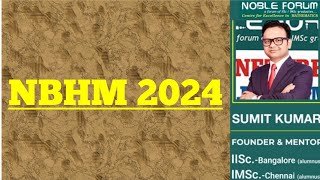 NBHM PhD  MSc Scholarship Exam 2024  Updates  Noble Forum [upl. by Kariv]