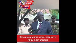 Education PS Dr Belio Kipsang issues stern warning on exam cheating [upl. by Ramuk]