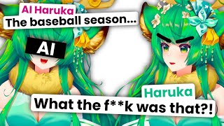 Haruka completely loses her mind when she realizes her AI acts and sounds nothing alike [upl. by Ettelrac]