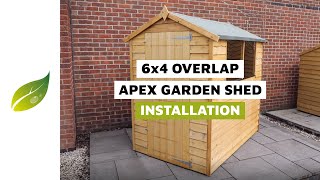 6 x 4 Overlap Apex Shed Installation [upl. by Onstad722]