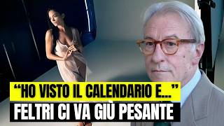 Feltri vede il calendario di Elodie la sua reazione quotLei potevaquot [upl. by Kannry802]