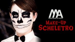 Makeup Scheletro  Come truccarsi per Halloween  Marta Makeup Artist [upl. by Atinuaj]