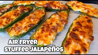 Air Fryer Stuffed Jalapeno  Stuffed Jalapenos with Cream Cheese [upl. by Najar]