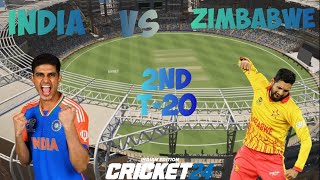 IND VS ZIM 2nd T20Cricket 24 Full Hd  IND tour of ZIM [upl. by Sorensen]