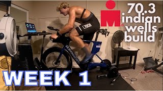 703 INDIAN WELLS HALF IRONMAN PREP  WEEK 1 FULL WEEK OF TRIATHLON TRAINING  EPIC LONG RIDE [upl. by Eisen]