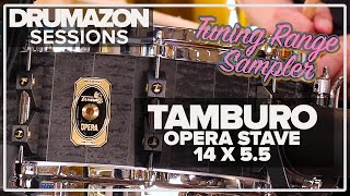 Tamburo 14 x 55 Opera Series Stave Snare Drum Audio Demo By Drumazon feat Rocky Morris [upl. by Mildred771]