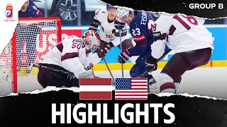 Highlights  Latvia vs USA  2024 MensWorlds [upl. by Shurwood554]