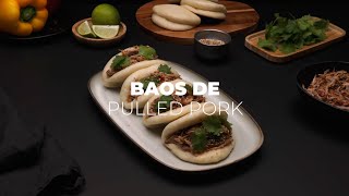 Baos caseros al vapor de pulled pork [upl. by Artimid]