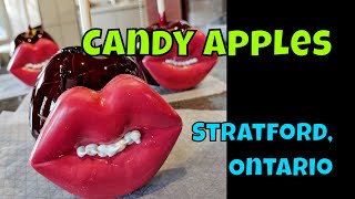 HOW TO MAKE CANDY APPLES  Rocky Mountain Chocolate Factory in Stratford Ontario [upl. by Halda368]