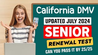 California DMV Senior Renewal Test 2024  California DMV Written Test 2024  DMV Practice Test 2024 [upl. by Augie]