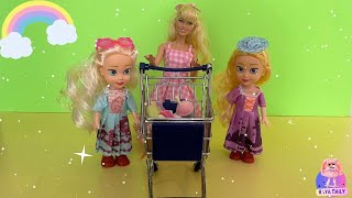 Elsa and Annas Fun Toy Shopping Adventure with Barbie [upl. by Yaner533]