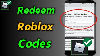 How to Redeem Roblox Codes Mobile AndroidiOS  Redeem Free Robux Codes [upl. by Bonne11]