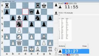 Standard Chess 204 IM Bartholomew vs Kun07 NimzoIndian Defense [upl. by Anhej623]