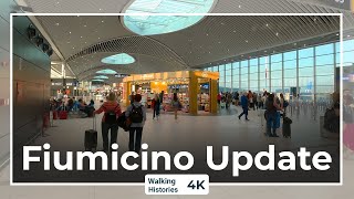 Rome Fiumicino Airport UPDATE  4K Walking Tour of Leonardo da Vinci Airport Travel to Italy 2023 [upl. by Babcock]