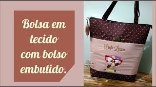 PAP  Bolsa de tecido com bolso embutido [upl. by Ferdie903]