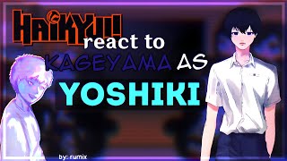 Haikyuu react to Kageyama as Yoshiki  Lazy  TSHD x Haikyuu  11  ENGRUS [upl. by Lamrert]