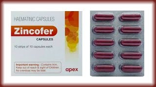 Zincofer Capsule BenifitDose  All Details  Haematinic Capsule Uses [upl. by Anecuza]