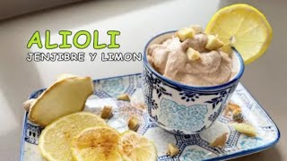 Como HACER ALIOLI vegano de JENGIBRE Sin Huevo y Sin Leche [upl. by Ahseirej]