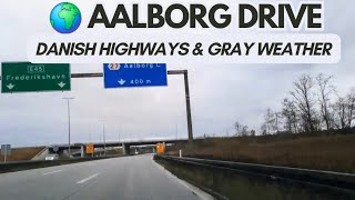 Driving in Denmark From Aalborg Øst to QPark Kennedy Arkaden Under Gray Skies [upl. by Bevash]