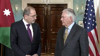 Secretary Tillerson meets with Jordanian Foreign Minister Ayman Safadi [upl. by Reggie]