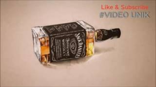 How to draw a bottle whiskey 3D [upl. by Atinek]