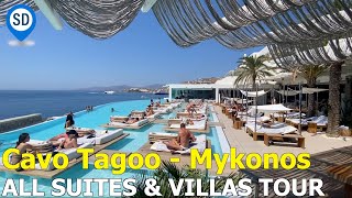 Cavo Tagoo Mykonos Hotel  All Villas amp Suites Tour Compilation [upl. by Nnaaras550]