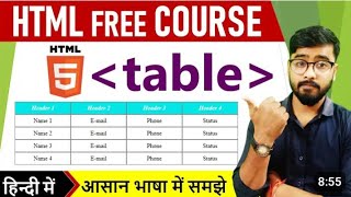 html me table kaise banaye in hindi  how to make table in html Ideaweb9 [upl. by Harmony500]