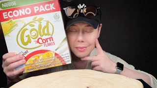 กินซีเรียลกับนมสดอาหารเย็น ASMR Mukbang Nestle Corn Flakes 콘프레이크 [upl. by Zwick]