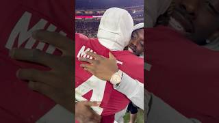 Terrion Arnold surprises Jalen Milroe after Alabama’s Iron Bowl win [upl. by Ocirnor]