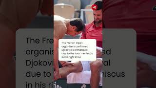 Novak Djokovic Withdraws from French Open Due to Knee Injury and Court Conditions novakdjokovic [upl. by Dlorag]