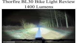 Thorfire BL30 1400 Lumen Bike Light Review [upl. by Etteloiv]