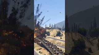 Iranian Thunder F15 Take Down Lots Of Bombs Surprise Attack On Israeli Convoy Of 100 Tanks Gtav [upl. by Shalne]