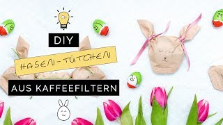 Ostergeschenke verpacken DIY LämmchenHasentüten aus Kaffeefiltern  DIY Geschenkverpackung [upl. by Niple]