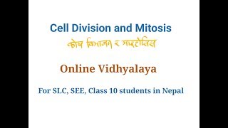 Cell Division and Mitosis in Nepali [upl. by Wack]