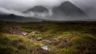 Landscape photography on a misty Rannoch Moor Scotland [upl. by Hannaj]